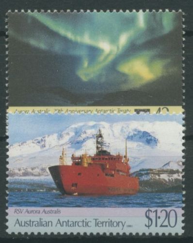 Austral. Antarktis 1991 35 Jahre Antarktisvertrag Polarlicht 88/89 postfrisch