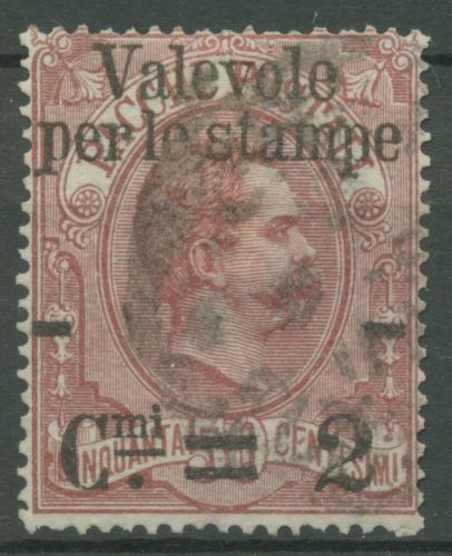 Italien 1890 Zeitungsmarke, Paketmarke 3 mit Aufdruck 63 gestempelt