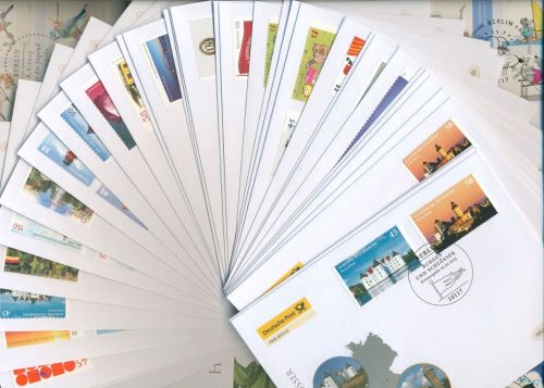 Bund 2013 Jahrgang komplett mit Selbstklebenden auf Ersttagsbrief FDC (XL13653)