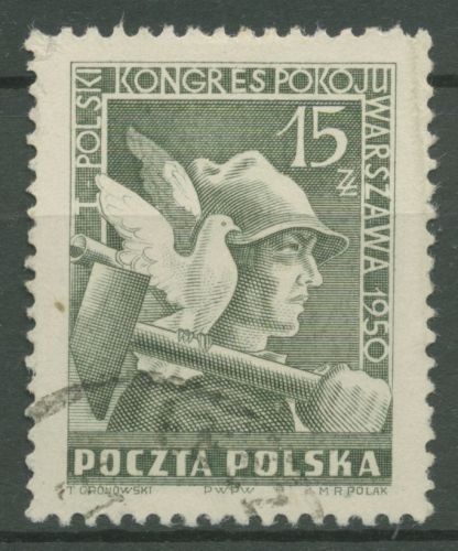 Polen 1950 Friedenskongress Friedenstaube 564 gestempelt