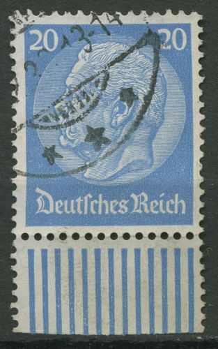 Deutsches Reich 1933 Hindenburg Walzenunterrand 521 W UR gestempelt