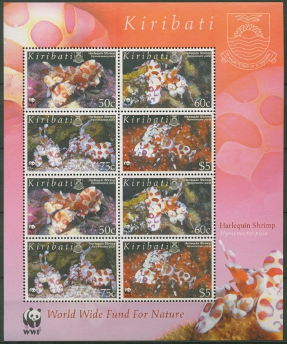 Kiribati 2005 WWF: Harlekingarnele 983/86 K postfrisch (C73119)