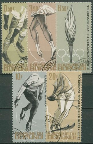 Burundi 1964 Olympische Winterspiele in Innsbruck 80/84 A gestempelt