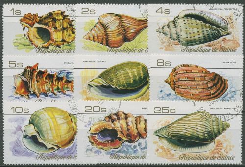 Guinea 1977 Meeresschnecken 767/75 A gestempelt