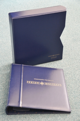 Dt. POST Ringbinder/Kassette blau Ferien/Holidays gebraucht neuwertig (Z585)