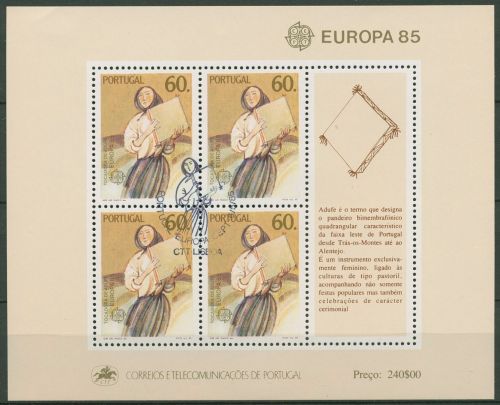 Portugal 1985 Europa CEPT Jahr der Musik Block 47 gestempelt (C91056)