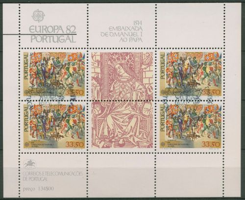 Portugal 1982 Europa CEPT Historische Ereignisse Block 35 gestempelt (C91037)