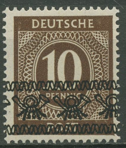 Bizone 1948 I. Kontrollratsausgabe mit Bandaufdruck 54 I postfrisch