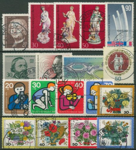 Berlin Jahrgang 1974 komplett (464/81) gestempelt (SG98579)