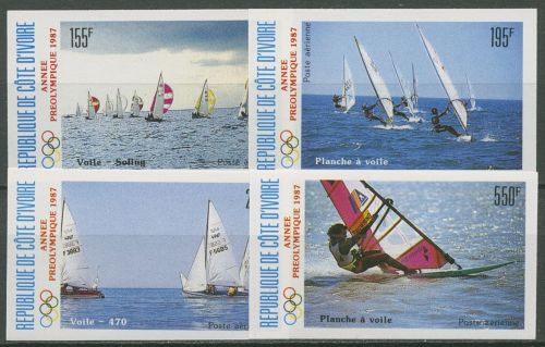 Elfenbeinküste 1987 Olympia Vorolympisches Jahr Segeln 950/53 B postfrisch