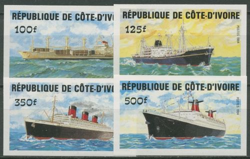 Elfenbeinküste 1985 Schiffe Queen Mary Containerschiff 830/33 B postfrisch