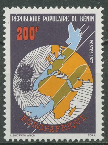 Benin 1977 EUROPAFRIQUE Landkarte Flugzeug 87 postfrisch