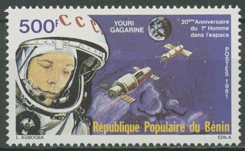 Benin 1981 20 Jahre bemannter Raumflug Gagarin 260 postfrisch