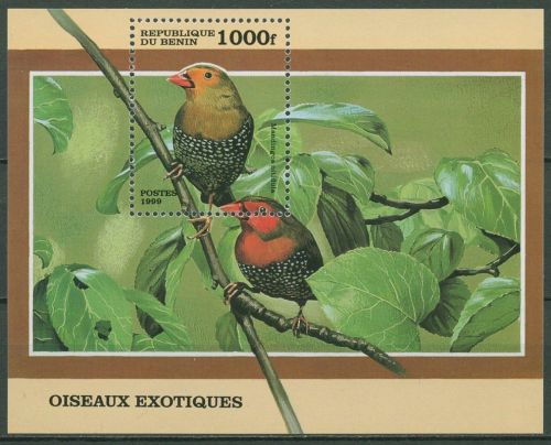 Benin 1999 Vögel Tropfengrünastrild Block 45 postfrisch (C40494)