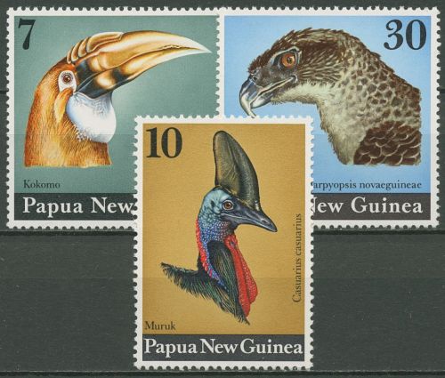Papua Neuguinea 1974 Naturschutz Vögel Hornvogel Helmkasuar 272/74 postfrisch