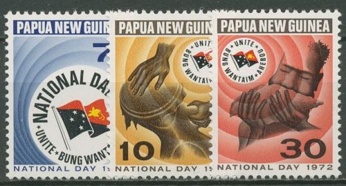 Papua Neuguinea 1972 Nationalfeiertag Musikinstrumente 227/29 postfrisch