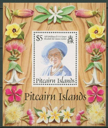 Pitcairn 1995 95. Geb. Königinmutter Elisabeth Block 16 postfrisch (C40505)