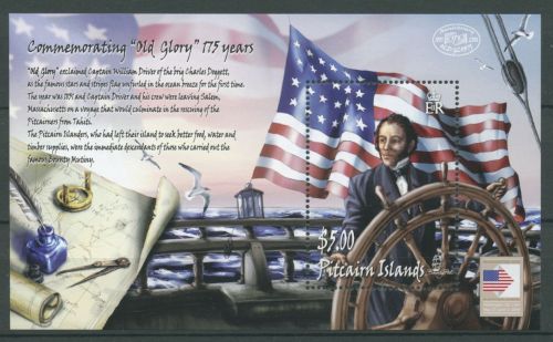 Pitcairn 2006 WASHINGTON USA-Flagge Old Glory Block 43 postfrisch (C25347)