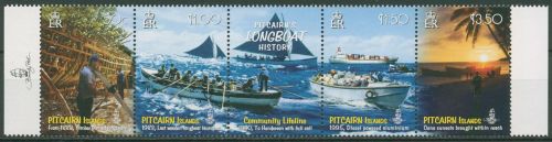 Pitcairn 2008 Geschichte des Langbootbaus 753/56 ZD postfrisch (C40534)