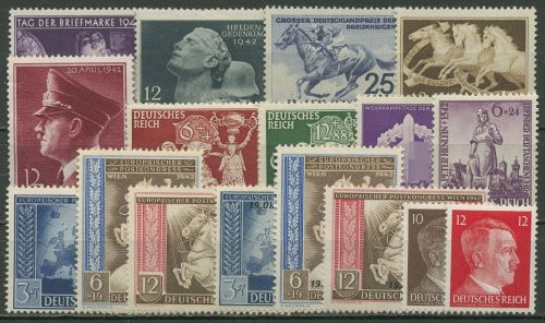 Deutsches Reich 1942 Jahrgang komplett (811/27) mit Falz