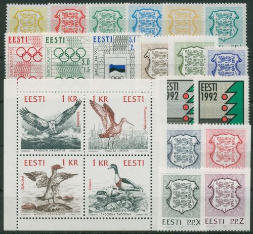 Estland 1992 Jahrgang komplett 176/97 postfrisch (G60039)
