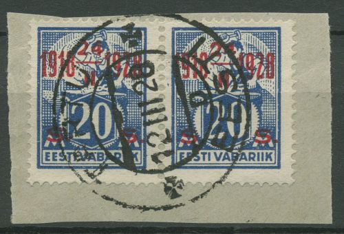 Estland 1928 Unabhängigkeit Handwerker 72 Paar auf Briefstück