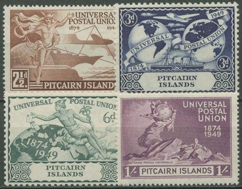 Pitcairn 1949 75 Jahre Weltpostverein UPU 15/18 mit Falz