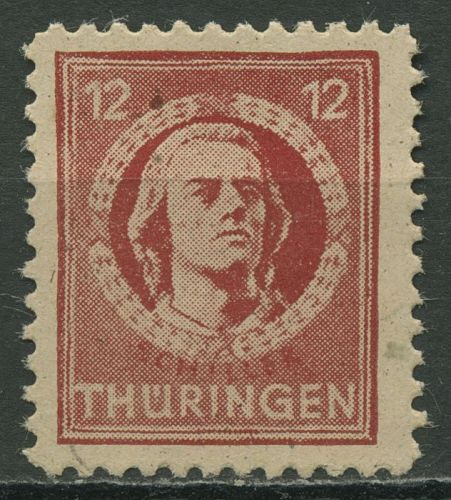 SBZ Thüringen 1945 Freimarke Spargummierung 97 AY bz1 postfrisch