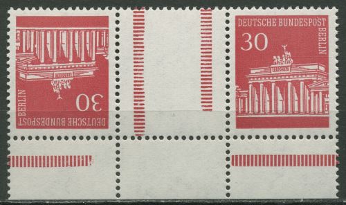 Berlin Zusammendrucke 1966 Brandenburger Tor KZ 3a.5 UR dgz. postfrisch