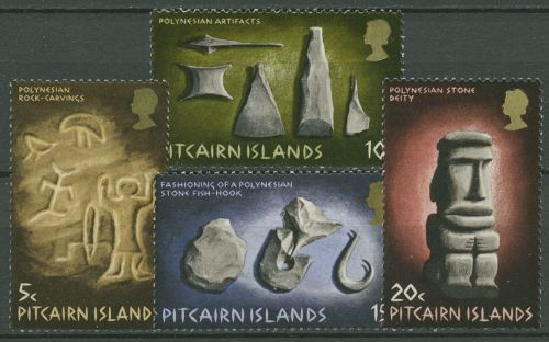 Pitcairn 1971 Funde aus dem 6. Jahrhundert Felszeichnung 119/22 mit Falz