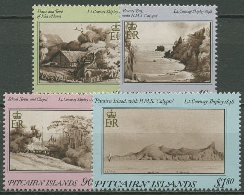 Pitcairn 1987 Gemälde des 19. Jh. Landschaften 301/04 postfrisch