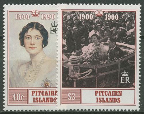 Pitcairn 1990 90 Geburtstag Königinmutter Elisabeth 360/61 postfrisch
