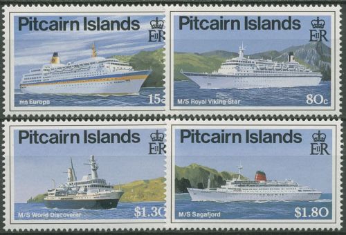 Pitcairn 1991 Kreuzfahrtschiffe 377/80 postfrisch