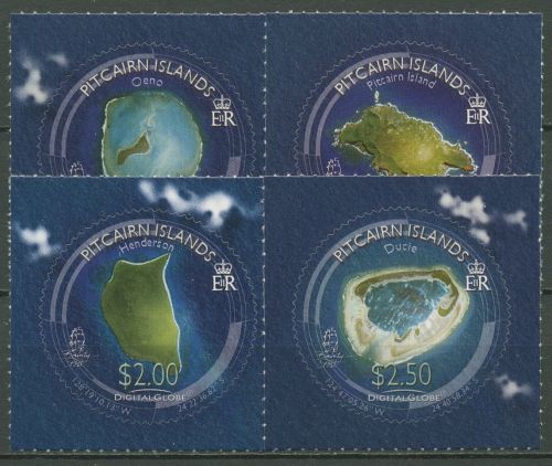 Pitcairn 2008 Satellitenbilder der Pitcairn-Inseln 749/52 postfrisch