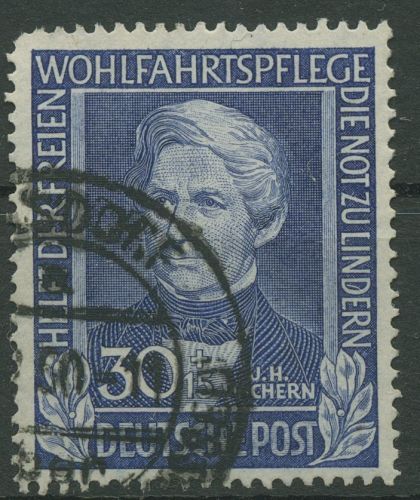 Bund 1949 Wohlfahrt Helfer der Menschheit 120 gestempelt, Zahnfehler (R19409)