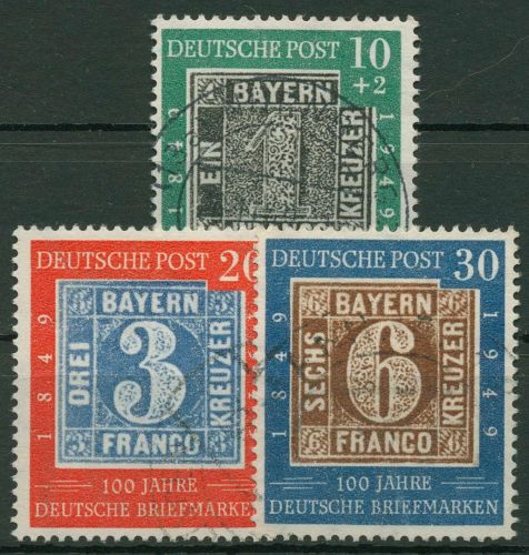 Bund 1949 100 Jahre deutsche Briefmarken 113/15 gestempelt
