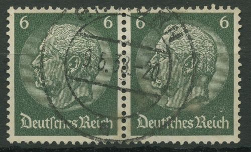 Deutsches Reich 1933 Hindenburg 516 waagerechtes Paar gestempelt