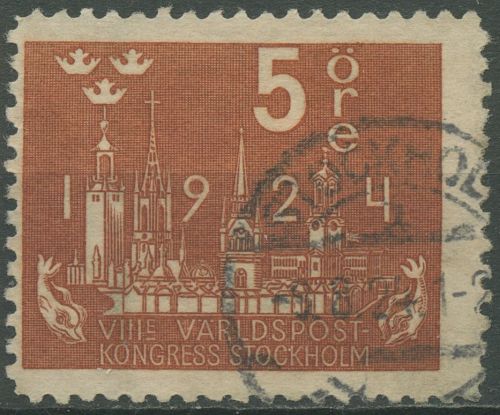 Schweden 1924 Weltpostkongress Stockholm Kirchtürme 144 gestempelt