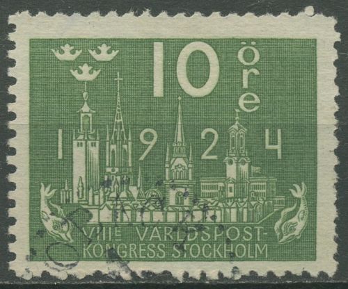 Schweden 1924 Weltpostkongress Stockholm Kirchtürme 145 gestempelt