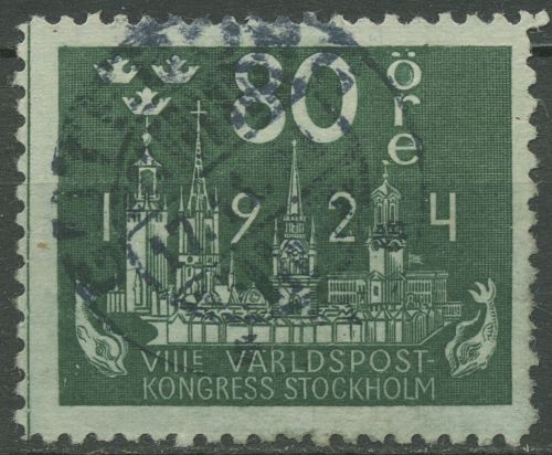 Schweden 1924 Weltpostkongress Stockholm Kirchtürme 155 gestempelt, kl. Fehler