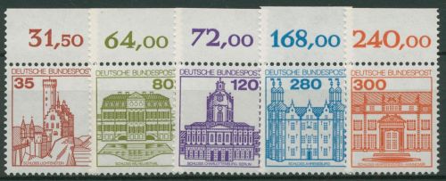 Bund 1982 Burgen & Schlösser mit Oberrand 1139/43 OR postfrisch
