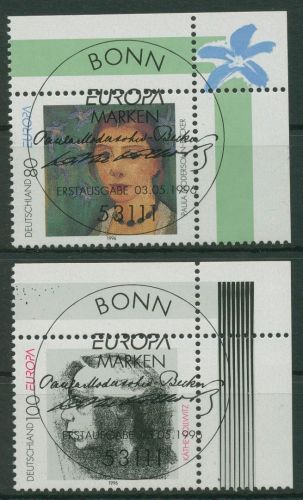 Bund 1996 Europa CEPT Berühmte Frauen 1854/55 Ecke 2 mit TOP-ESST Bonn (E2579)