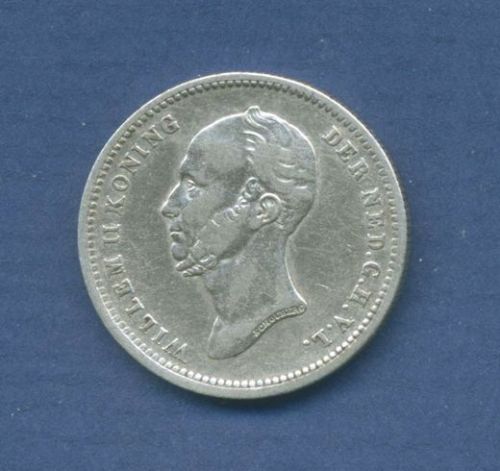 Niederlande 25 Cents 1848 König Wilhelm II, ss (m6461)