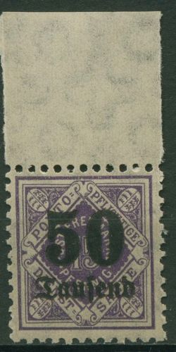 Württemberg Dienstmarken 1923 mit Aufdruck mit Oberrand 175 OR postfrisch
