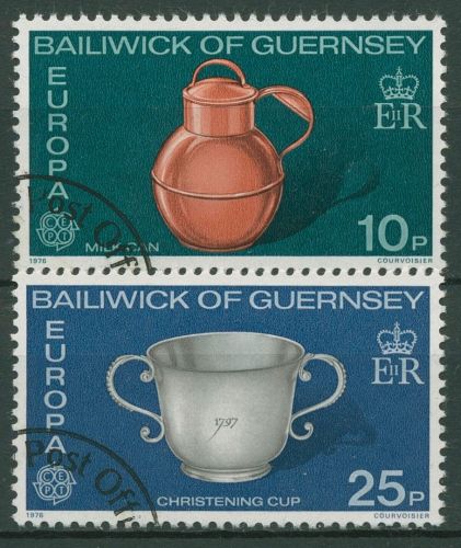 Guernsey 1976 Europa CEPT Kunsthandwerk Gefäße 133/34 gestempelt