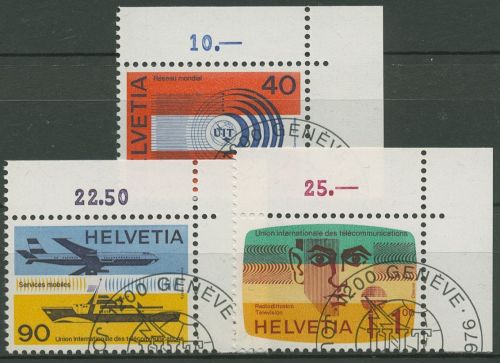 Int. Fernmeldeunion (UIT/ITU) 1976 Tätigkeitsbereiche ITU 11/13 Ecke gestempelt