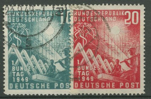 Bund 1949 Eröffnung des 1. Deutschen Bundestages 111/12 gestempelt