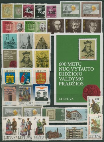 Litauen 1993 Jahrgang komplett (511/46, Block 3) postfrisch (SG61541)