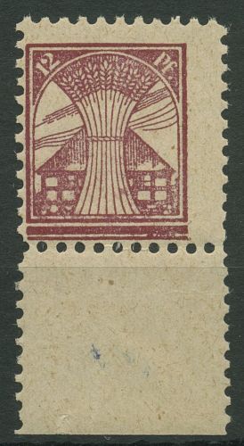 SBZ Mecklenburg-Vorpommern 1945 Freimarke mit Unterrand 17 UR postfrisch