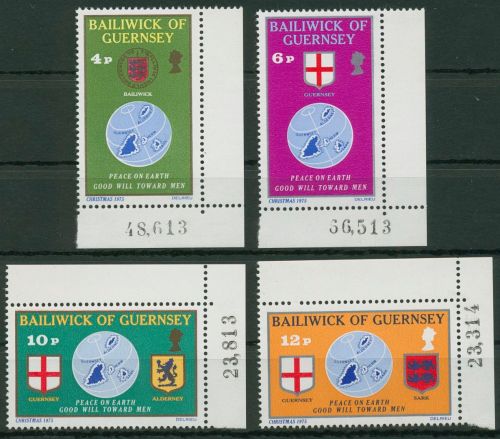 Guernsey 1975 Weihnachten Wappen 125/28 Ecken postfrisch